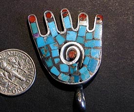 Ava Marie Coriz Turquoise inlay Pendant