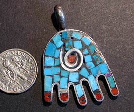 Ava Marie Coriz Turquoise inlay Pendant - 2nd view