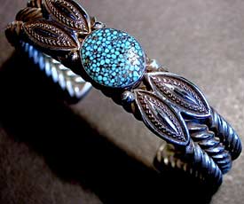 Perry Shorty Black Webbed Turquoise Mtn Bracelet