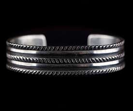 'Coin Silver' Stamped Bracelet