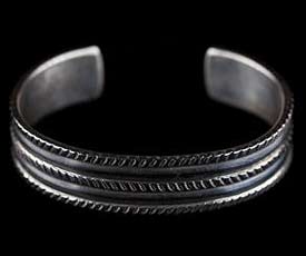 'Coin Silver' Stamped Bracelet - 2nd view